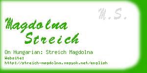 magdolna streich business card